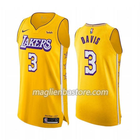 Maglia NBA Los Angeles Lakers Anthony Davis 3 Nike 2019-20 City Edition Swingman - Uomo